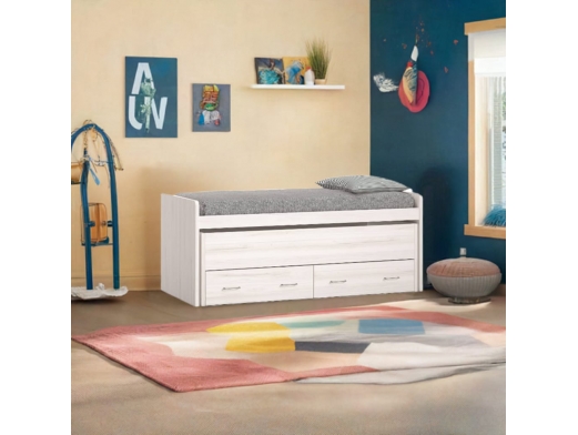 Compacto con cama oculta y 2 cajones color quarzo  merkamueble 2