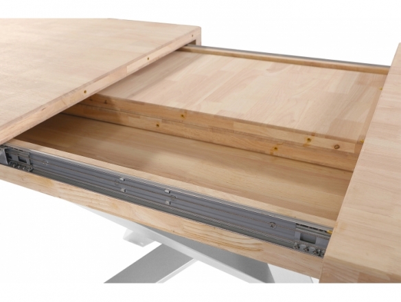 Mesa comedor extensible 160 - 200 - 240 x 90 cm roble nordish - blanco  merkamueble
