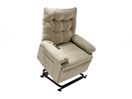 Sillón relax elevador tejido beige arena  merkamueble