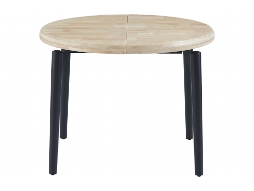 Mesa comedor redonda extensible 100 cm color nordish - negro  merkamueble 2