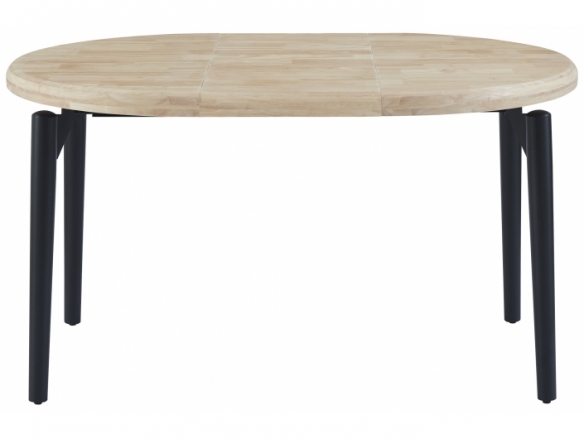 Mesa comedor redonda extensible 100 cm color nordish - negro  merkamueble