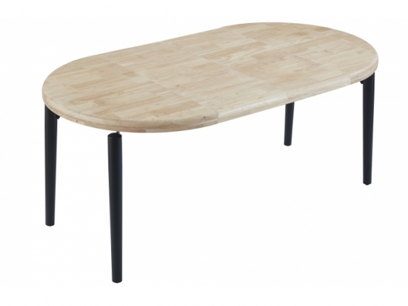 Mesa comedor redonda extensible 100 cm color nordish - negro  merkamueble