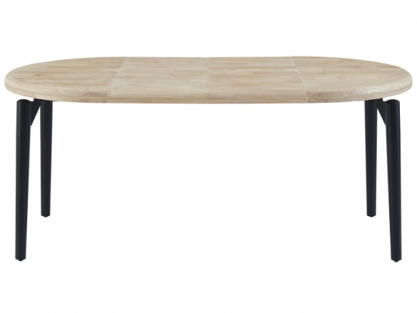 Mesa comedor redonda extensible 100 cm color nordish - negro  merkamueble
