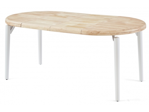 Mesa comedor redonda extensible 100 cm color nordish - blanco  merkamueble 2