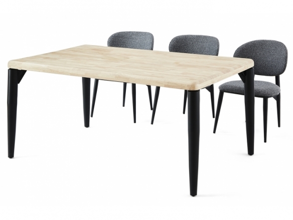 Mesa comedor fija 160 cm color nordish - negro  merkamueble