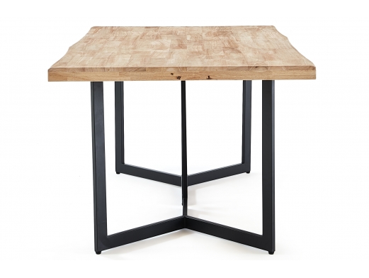 Mesa comedor fija con tapa forma color nordish-negro  merkamueble 2