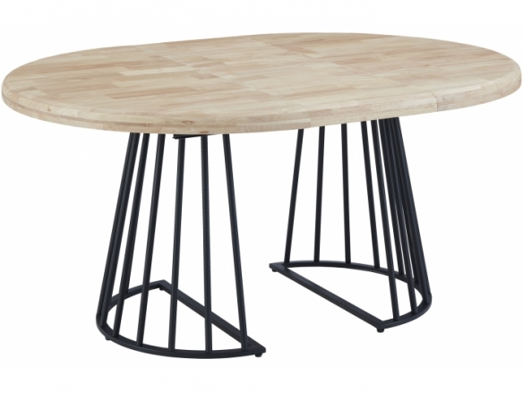 Mesa comedor redonda extensible 120 cm color nordish - negro  merkamueble