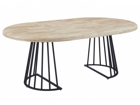 Mesa comedor redonda extensible 120 cm color nordish - negro  merkamueble