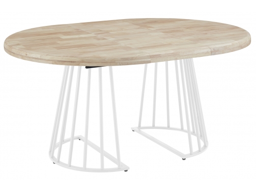 Mesa comedor redonda extensible 120 cm color nordish - blanco  merkamueble 2