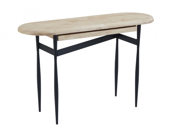 Consola entrada con cajón color nordish - negro  merkamueble