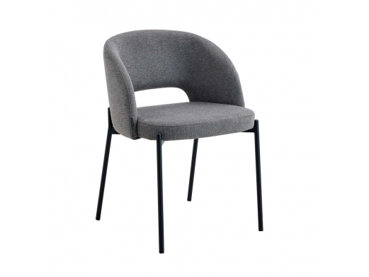 Silla gris con patas negras  merkamueble