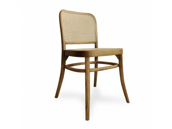 Silla madera maciza olmo con ratán natural  merkamueble