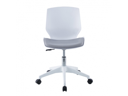 Silla de escritorio blanca y gris  merkamueble