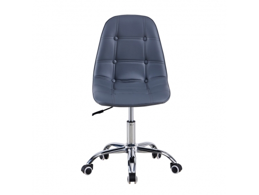 Silla de escritorio gris con patas metálicas  merkamueble