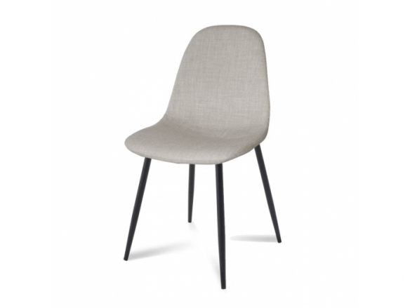 Silla gris con patas negras  merkamueble