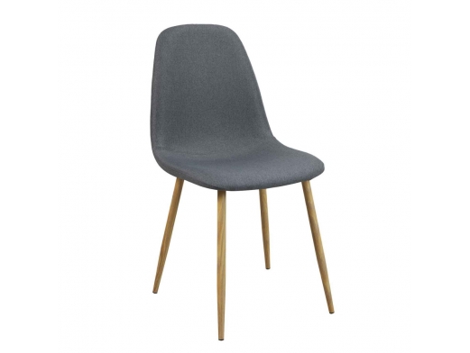 Silla gris oscuro con patas metálicas  merkamueble