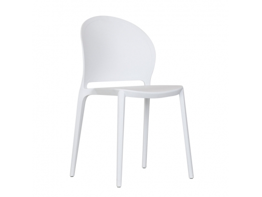 Silla blanca apilable  merkamueble