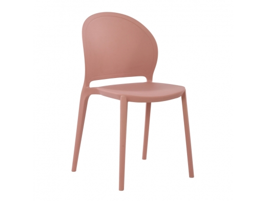 Silla rosa apilable  merkamueble