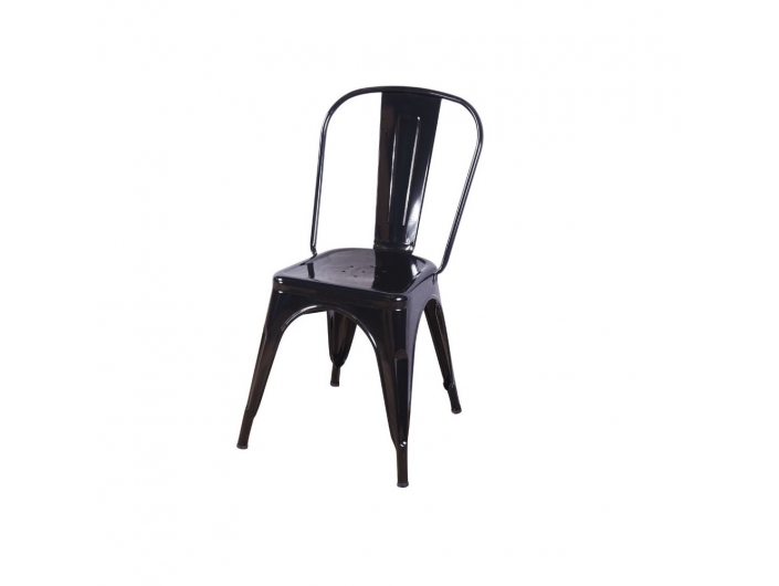 Silla metálica negra  merkamueble