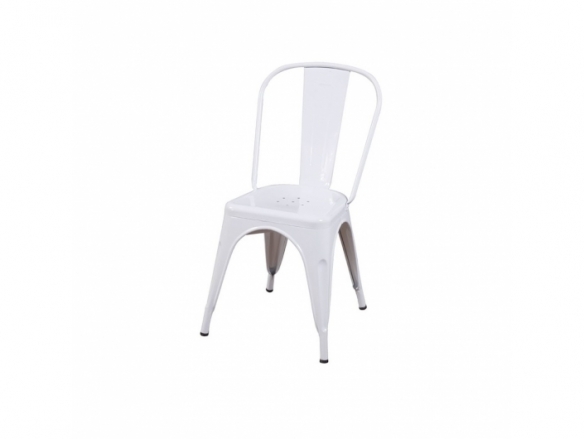 Silla metálica blanca  merkamueble