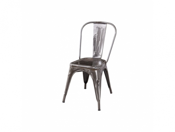 Silla metálica acero desgastada  merkamueble