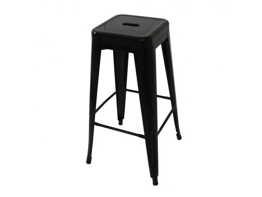 Taburete negro metálico  merkamueble