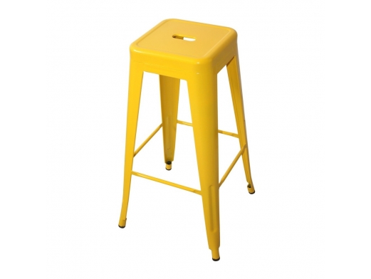 Taburete amarillo metálico  merkamueble