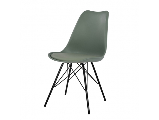 Silla verde y patas negras  merkamueble