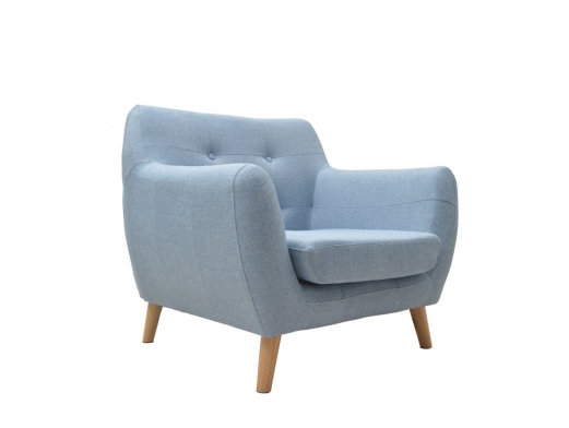 Sillón azul claro vintage  merkamueble 2