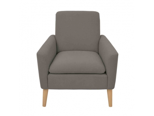 Sillón gris patas madera  merkamueble