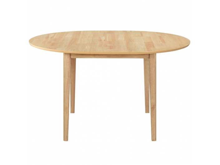 Mesa redonda extensible color madera natural  merkamueble