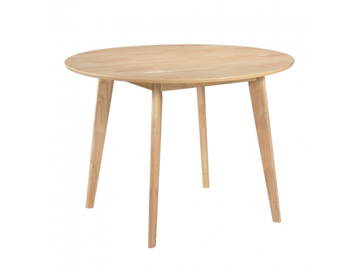 Mesa madera redonda fija  merkamueble