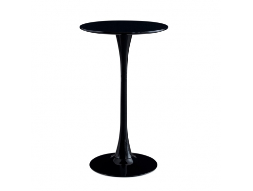 Mesa alta negra pie central  merkamueble