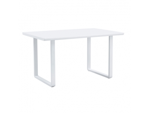 Mesa de comedor con patas de metal blanca 140 cm  merkamueble