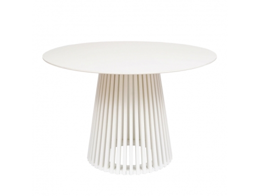 Mesa redonda lacado blanca 120 cm  merkamueble