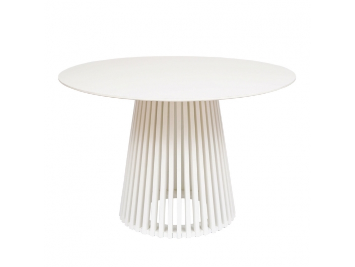 Mesa redonda lacado blanca 120 cm  merkamueble