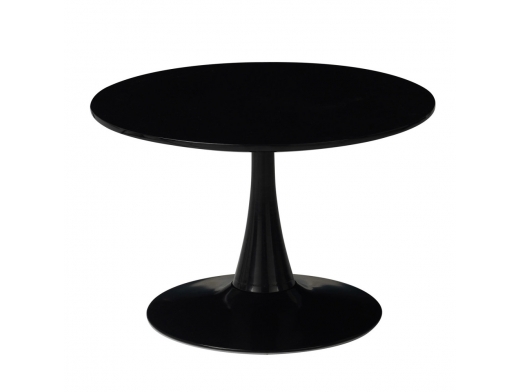Mesa de centro negra pie central negro  merkamueble