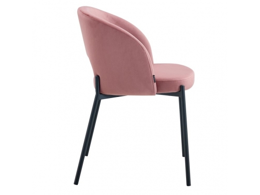 Silla terciopelo rosa con patas negras  merkamueble 2