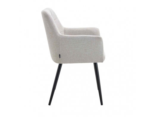 Sillón color arena acolchado con patas negras  merkamueble 2