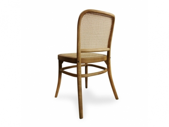 Silla madera maciza olmo con ratán natural  merkamueble