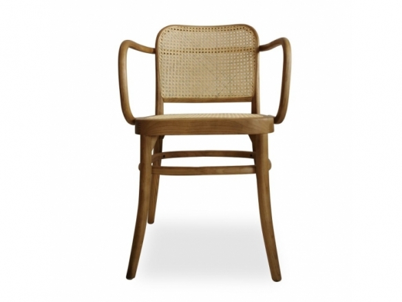 Sillón de madera maciza olmo con ratán natural  merkamueble