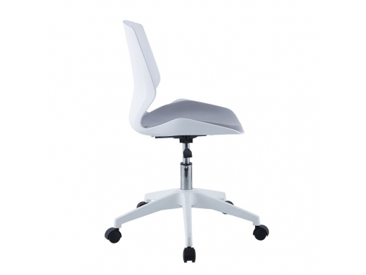 Silla de escritorio blanca y gris  merkamueble 2