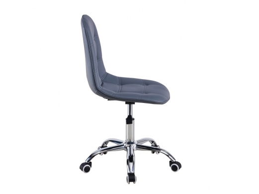 Silla de escritorio gris con patas metálicas  merkamueble 2