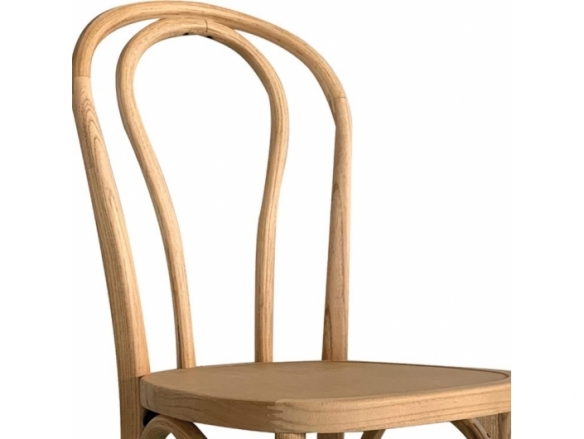 Silla madera curvada color natural  merkamueble