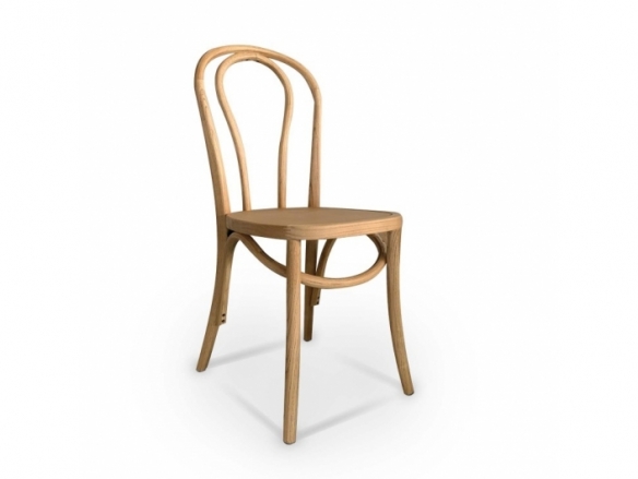 Silla madera curvada color natural  merkamueble