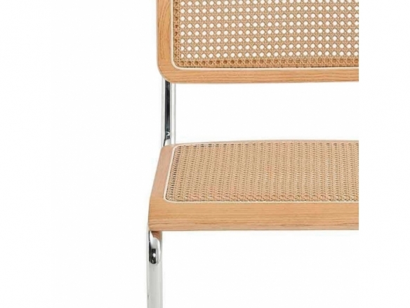 Silla símil ratán y madera claro  merkamueble