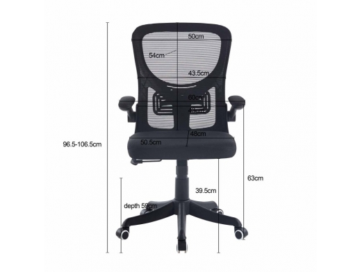 Silla de escritorio negra pie negro  merkamueble 2