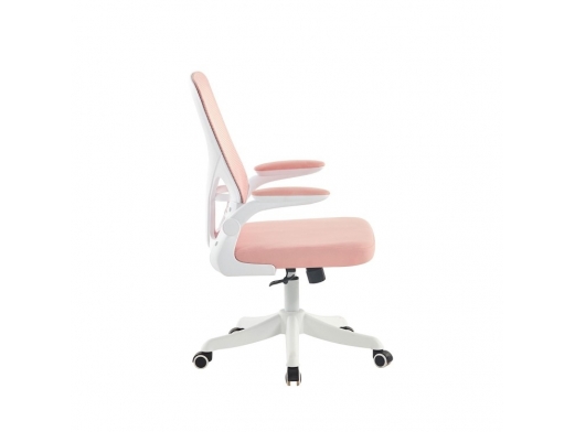 Silla de escritorio rosa pie blanco  merkamueble 2