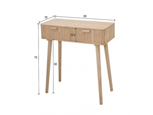 Mesa de escritorio con rayas color madera  merkamueble 2