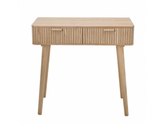 Mesa de escritorio con rayas color madera  merkamueble